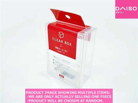 Small plastic desk organizers / Clear box L【透明ケース 大