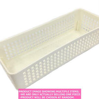 Small plastic desk organizers / Mesh tray slim  Off White【メッシュトレスリム  　オフホワ】