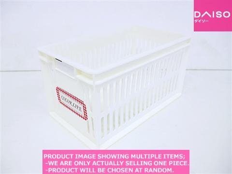 Small plastic desk organizers / Stackable Container Middle Off  hite【積み重ねコンテナ 中 　オフホ】