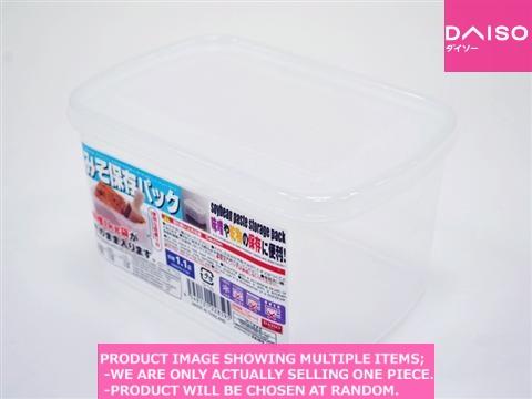 Functional food containers / Soybean paste storage pack  pt 【みそ保存パック】