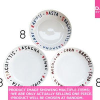 Western plates (round) / Letter design deep round dish  assor【文字デザイン深丸皿  】