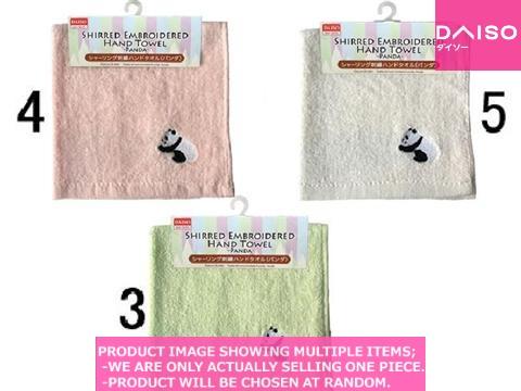 Towel Handkerchief / SHIRRED EMBROIDERED HANDTO E  AN A【シャーリング刺繍ハンドタオル　】