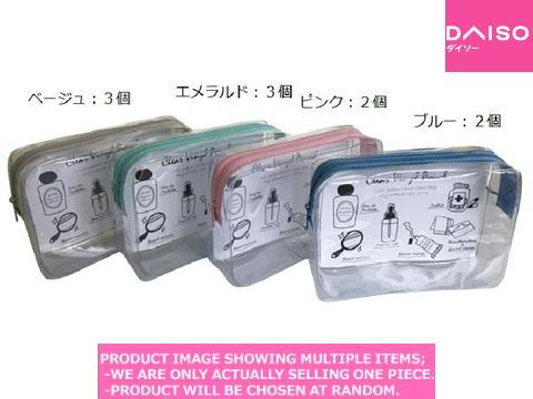Clear cosmetic pouches / Color clear vinyl pouch【クリアビニールポーチカラー  】