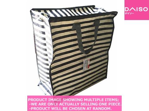 PP port bags / Shopping Bag with zipper Gray and oriz 【トート