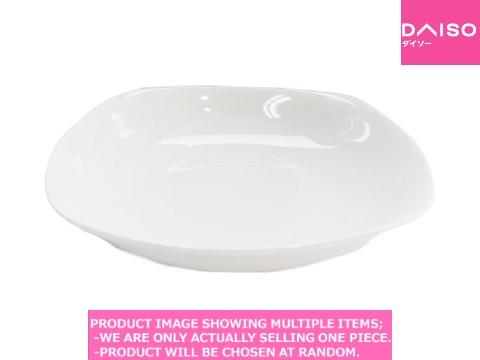 Western plates (square) / White porcelain deep square dish  【ホワイト磁器深四角皿  】