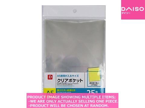 Clear pockets / CLEAR POCKET A 【クリアポケット 】| Daiso Canada