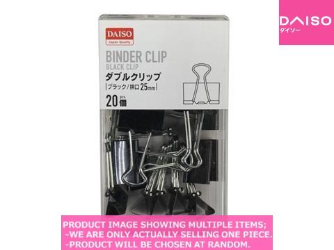 Binder clips / Binder Clip  Black Clip  【ダブルクリップ　挟口  】