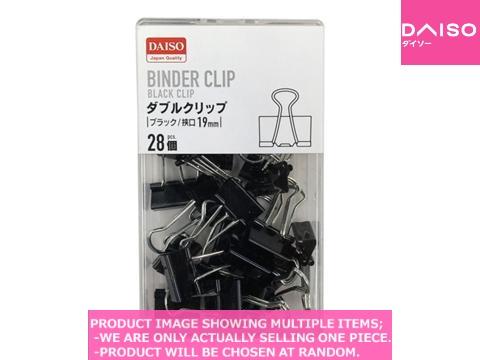 Binder clips / Binder Clip  Black Clip  【ダブルクリップ　挟口  】