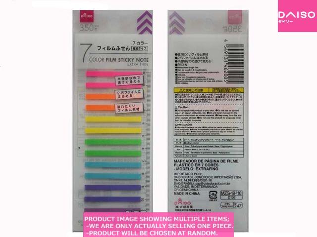Film post-it notes /  COLOR FILM STICKY NOTE EXTRA T  【 カラーフィルムふせん 極細タ】