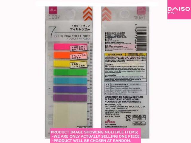 Film post-it notes /  COLOR FILM STICKY NOTE  CO ORS  lus C 【 カラーフィルムふせん  カラ】