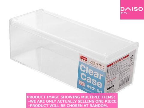 Small plastic desk organizers / Clear Case with lid| Daiso Canada co., ltd. Small plastic desk organizers / Clear Case with lid| Daiso Canada co., ltd.