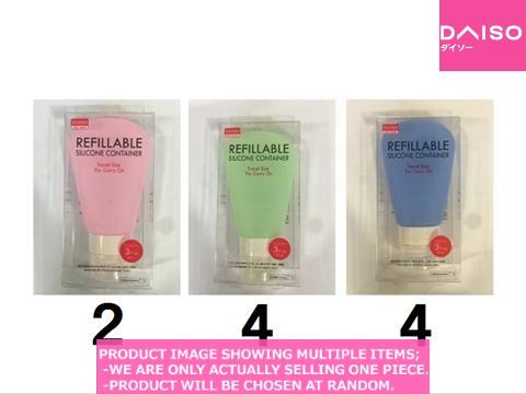Bottle and case sets / Refillable Silicone Container
