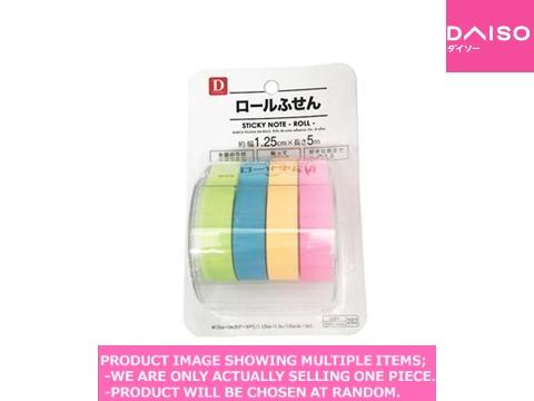 Post-it notes / Rolled Sticky Notes【ロールふせん 巻 】| Daiso