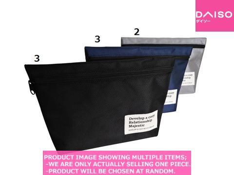 pouches / Tagged bottom gusset pouch dark  ic【底マチポーチ　タグ付き ダーク】