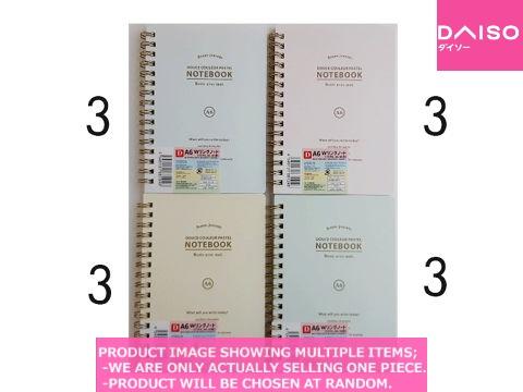 Ring Note Mini Ring notes A6 and B6 / A W RING NOTE SHEETS ASTE 【 リングノート パステル 】| Daiso ...