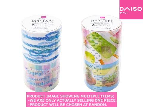 Decoration tapes / OPP Design  tape  Summer watercolor desi【  デザインテープ 夏の水彩】