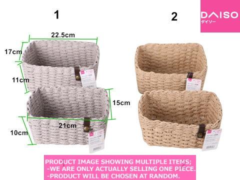 Interior basket / basket / Paper Storage  Assorted Lar e and S all 【ペーパー収納 大小アソート 】