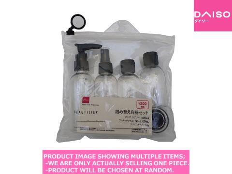 Bottle and case sets / Refill Container Set  PVC Ba  【詰め替え容器セット  袋 】