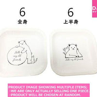 Paper plates / Hello Bear Square Paper Plate  【ハローベア四角紙皿  】