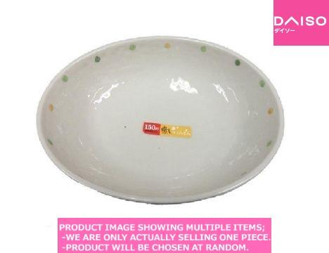 Large bowls / DOT PATTERN OVAL BIG BOWL 【癒しのてんてんだ 深鉢