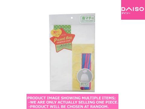 Clear gift bags / PRESENT BAG  SHEETS【マチ付クリアーバッグ  】