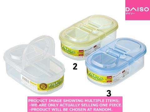 Functional food containers / Plastic food container double open