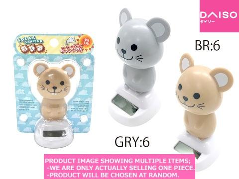 Solar-powered ornaments / Solar Dancing Mouse【ソーラー