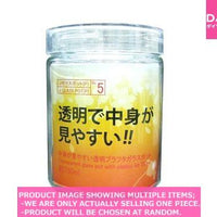 Plastic two glass pots / Transparent glass pot with plastic lid  【中身が見やすい透明プラフタガラ】