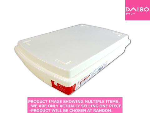 Plastic boxes / Box with lid A  White W  x  【フタ付き  　ホワイト】