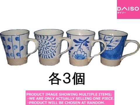 Japanese mugs / J craft mug patterns 【手描土物マグ 柄